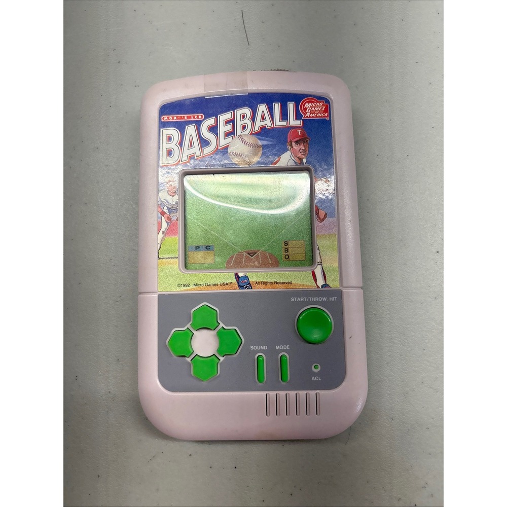 Vintage 1992 MGA Micro Games of America Baseball Handheld LCD Electronic Game